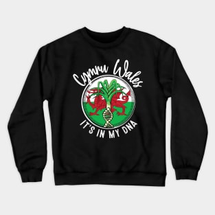 Wales - It's in my DNA. Welsh leek with a DNA strand on the flag of Wales design Crewneck Sweatshirt